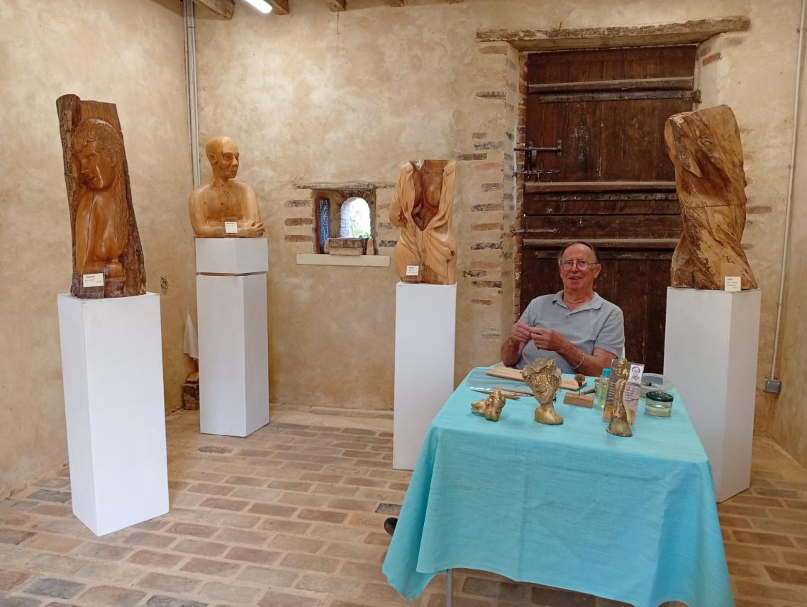 Guy Podevin (sculpture bois) au cellier